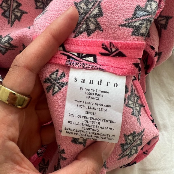 Gorgeous Sandro pink peplum top - Picture 7 of 9